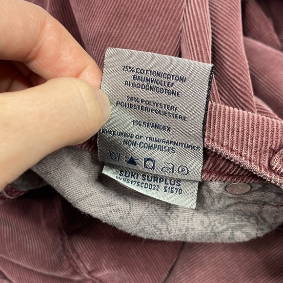 Silver Jeans Suki Surplus Corduroy Burgundy Bootcut Jeans Size 18/32 - Picture 10 of 10